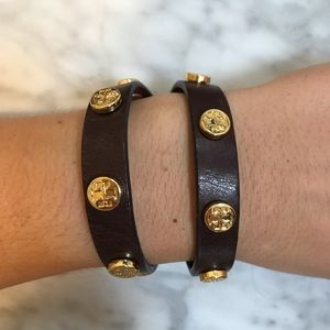 Tory Burch Dark Brown Leather Bracelet